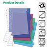 Better Office Products 5-Tab Poly Index Dividers For 3-Ring Binders, Rounded Tabs W/Stickers, Multicolored Dividers, 12PK 63512